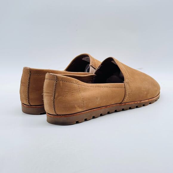 LL Bean Shoes Womens 7.5 Brown Leather Loafers Campo Casual Slip On Flats - Picture 9 of 13